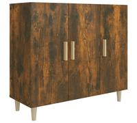 vidaXL Sideboard Smoked Oak 90x34x80 cm Engineered Wood