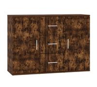 Vidaxl Sideboard Smoked Oak 91X29.5X65 Cm Engineered Wood