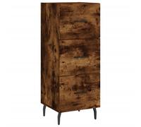 (smoked oak) vidaXL Sideboard Storage Cabinet Cupboard Side Cabinet White Engineered Wood
