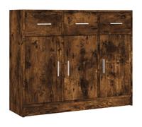 Vidaxl Sideboard Smoked Oak 91X28X75 Cm Engineered Wood