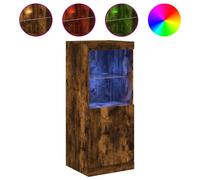 vidaXL Sideboard with LED Lights Smoked Oak 41x37x100 cm