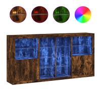Sideboard with LED Lights Home Cupboard Side Cabinet Storage Highboard vidaXL