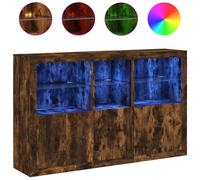Sideboard with LED Lights Home Cupboard Side Cabinet Storage Highboard vidaXL