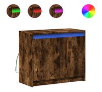 (smoked oak) vidaXL Sideboard with LED Storage Cupboard Highboard Cabinet Engineered Wood