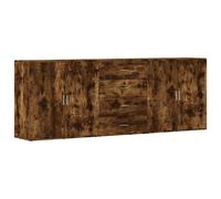 (smoked oak) vidaXL Sideboards Cupboard Storage Cabinet Highboard 3 pcs Engineered Wood