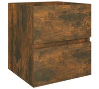 vidaXL Sink Cabinet Smoked Oak 41x38.5x45 cm Engineered Wood