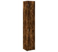 (smoked oak) vidaXL Slim Storage Cabinet Hall Side Cabinet Sideboard Black Engineered Wood