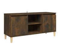(smoked oak) vidaXL Solid Wood TV Cabinet & Legs Sideboard TV Stand Unit Multi Colours