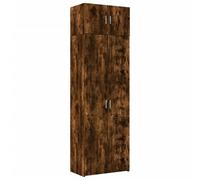 vidaXL Storage Cabinet Smoked Oak 70x42.5x225 cm Engineered Wood