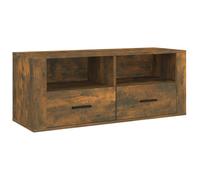 vidaXL TV Cabinet Smoked Oak 100x35x40 cm Engineered Wood