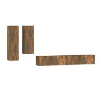 (smoked oak) vidaXL TV Cabinet Set 4 Piece Engineered Wood Multi Colours 100/80x30x30 cm