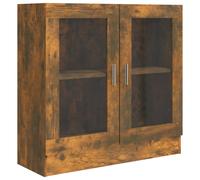 (smoked oak) vidaXL Vitrine Cabinet Book Stand Rack Engineered Wood Multi Colours/Sizes