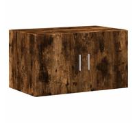 (smoked oak) vidaXL Wall Cabinet Bathroom Shelf Wall Hanging Cabinet Black Engineered Wood
