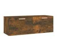Wall Cabinet Smoked Oak 100x36.5x35 cm Engineered Wood