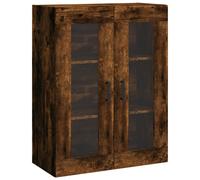 vidaXL Wall Mounted Cabinet Smoked Oak 69.5x34x90 cm