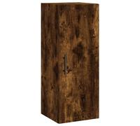 vidaXL Wall Mounted Cabinet Smoked Oak 34.5x34x90 cm, Brown