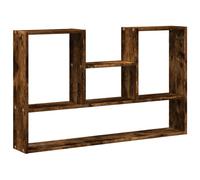 (smoked oak) vidaXL Wall Shelf Floating Shelf Display Storage Shelf Engineered Wood
