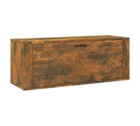 (Smoked oak) vidaXL Wall Shoe Cabinet Engineered Wood Shoe Storage Organiser Multi Colours