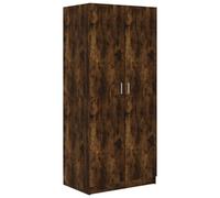 Vidaxl Wardrobe Smoked Oak 80X50X180 Cm Engineered Wood