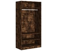Vidaxl Sideboard Living Room Bedroom Office Console Cabinet Cupboard Buffet Standing Storage Drawer Home Organiser Smoked Oak Engineered Wood, Brown