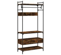 (smoked oak) vidaXL Wardrobe with Drawers Closet Clothes Storage Cabinet Engineered Wood