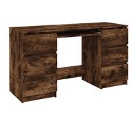 (smoked oak) vidaXL Writing Desk Computer Table Workstation Working Desk Engineered Wood