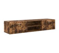 Smoked Oak Wooden Cabinet, 150 x 39 x 30 cm, Wood Material with Drawers, Storage Space, Living Room Furniture for Storage, TV Board, Lowboard, Sideboard, Shelf, Display Cabinet
