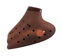 Smoked Triple Ocarina Alto C 3 Tubes Handmade Professional Ocarina Porcelain Advanced Flute Rare Gifts