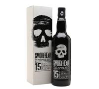 Smokehead 15 Year Old Islay Single Malt Scotch Whisky with Giftbox - 70cl | 43% ABV | Citrus & Vanilla Flavoured | Cask Strength Peated Single Malt Scottish Whisky