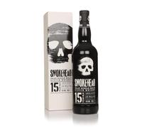 Smokehead 15 Year Old Islay Single Malt Scotch Whisky with Giftbox - 70cl | 43% ABV | Citrus & Vanilla Flavoured | Cask Strength Peated Single Malt Scottish Whisky