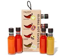 Smokehouse by Thoughtfully Global Hot Sauce Gift Set, Internationally Inspired Flavors Include Puerto Rico, Cuban & More, Set of 4