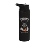 Smokejumper Skydiving Into Fire Seemed A Good Idea Fireman Stainless Steel Insulated Water Bottle