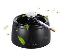 Smokeless Ashtray With Air Purifier And Aroma Diffuser, Negative Ion Generator, Ocean-Scented Perfume Strip, Activated Carbon Fiber Filter For Secondhand Smoke Absorption, Home Office Smoker Ashtray
