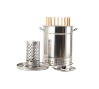 Smokeless BBQ Grill Accessory - Sturdy Hanging Grill for 360° All-Round Roasting and Charcoal Cooking - Perfect for Outdoor Activities and Gardens