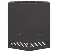 vidaXL Smokeless Fire Pit Brown 48 x 48 x 51 cm Weathering Steel