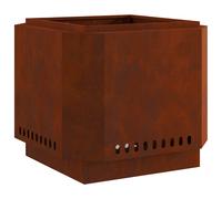 vidaXL Smokeless Fire Pit Black 58 x 58 x 51 cm Cold-rolled Steel