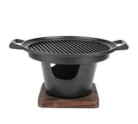 Smokeless Korean BBQ Grill - Household Portable Barbecue Stove Charcoal Burner Mini Tabletop Smoke Free Non Stick BBQ Grill for Kitchen Camping Picnic Beach Party 26X21X12.5cm
