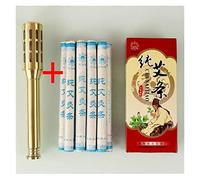 smokeless Moxa Stick， 12 in 1 Copper Stick Moxa Box Instrument 10 Sticks(Ivory)