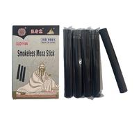 Smokeless moxa sticks 5 pcs.No smoke is produced during moxibustion.it is no longer bothered by the Smoke brought by traditional Moxa stick.Made of pure mugwort and carbonized.size:13cm*1.6cm.5pcs/box