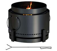 Smokeless Wood Burning Fire Pit Metal Outdoor Firepit Patio Heater Black
