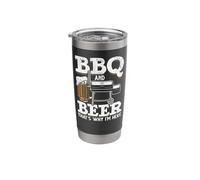 Smoker BBQ and Beer That's Why I'm Here Stainless Steel Insulated Tumbler