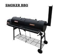 Smoker BBQ Nevada XL Black Outdoor Cooking Double Grill Box Appliance vidaXL