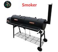 Smoker BBQ Nevada XL Black Outdoor Cooking Double Grill Box Appliance vidaXL