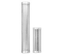 Smoker Box, Smoker BBQ, Cylindrical Detachable Large Capacity Fruit Wood BBQ Pellet Smoker Tube for Outdoor Camping Pork Ribs, Bacon, Hot Dogs, Sausages(L)