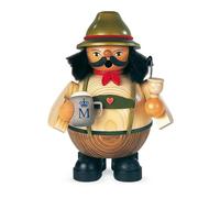 Smoker Figure Small Bavarian At The Oktoberfest (WxH): 12x14cm New