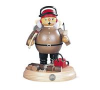 Smoker Figure Smoker Man On Base Lumberjack With Chainsaw (WxH): 13x18cm NEW