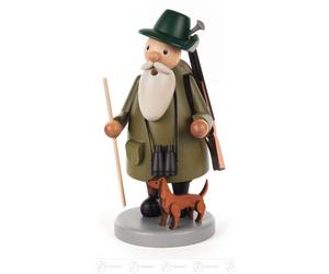 Smoker Forester With Dachshund Height = 22Cm New Erzgebirge Smoker Figurine