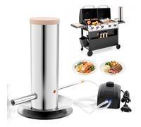 Smoker Generator Box for Cold & Hot Smoking, Stainless Steel with Electric Pump & Detachable Pour Pipe, Wood Chip BBQ Smoker for Gas Grill, Oven, Ideal for Meat, Fish
