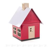 Smoker Incense House Metal "Forest House" Reddish Brown 8x10x7 cm NEW