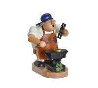 Smoker Lucky Blacksmith with Anvil 14x15x18cm NEW Smoking Smoke Figure
